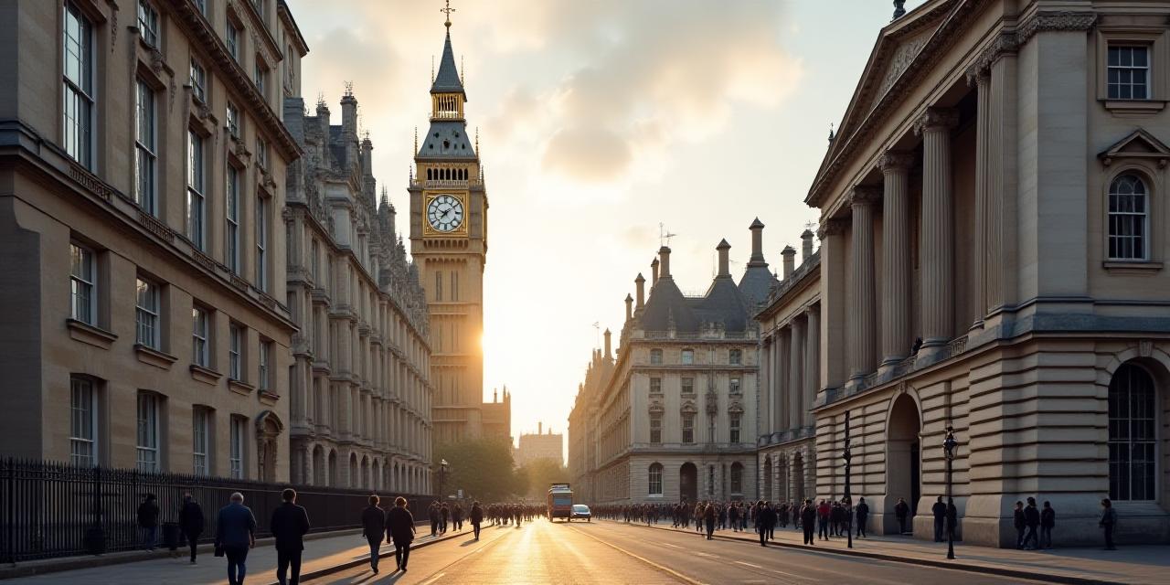 Panoramic view of Fleet Street and the London legal district